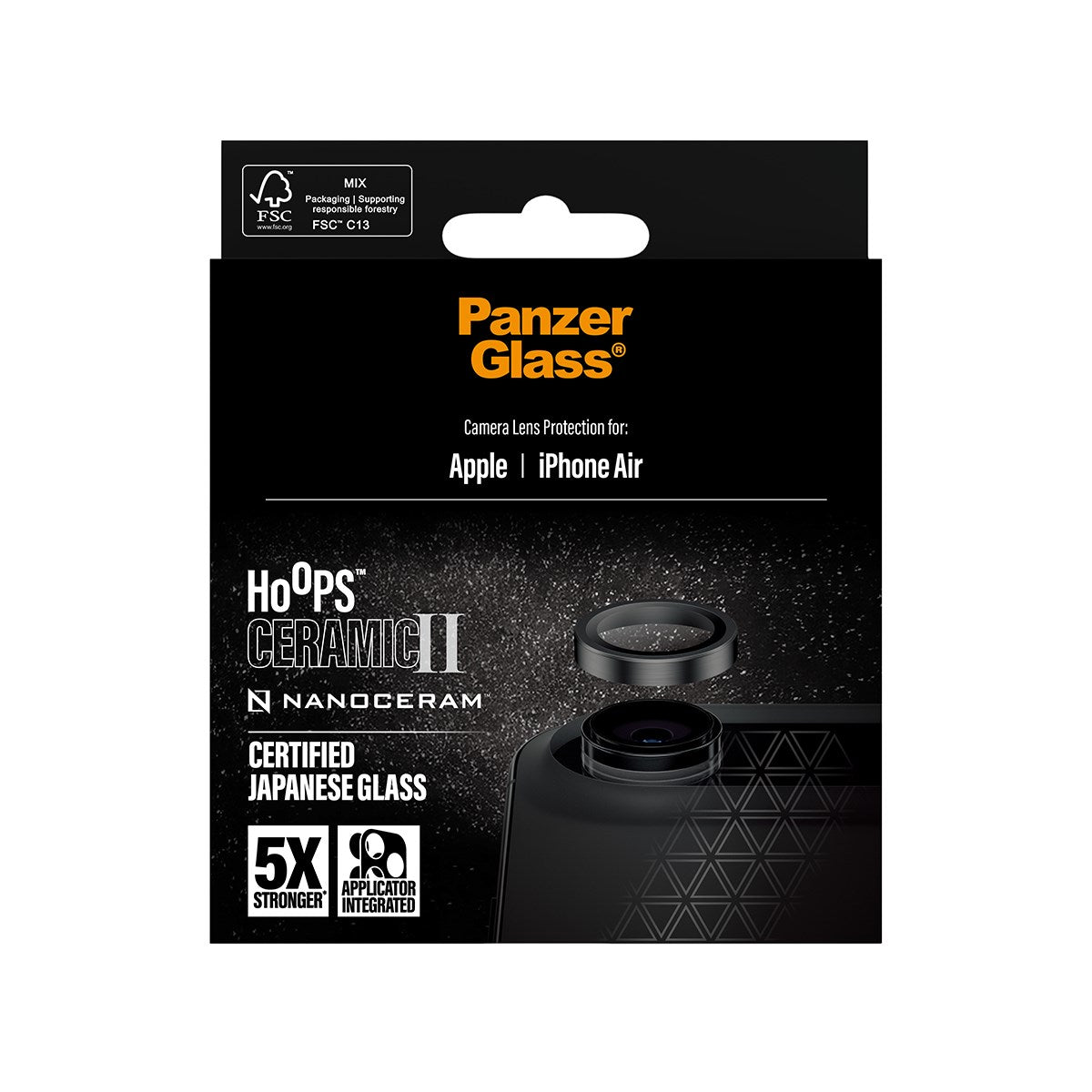 PanzerGlass® Hoops® Ceramic II Kameralinsebeskytter iPhone Air